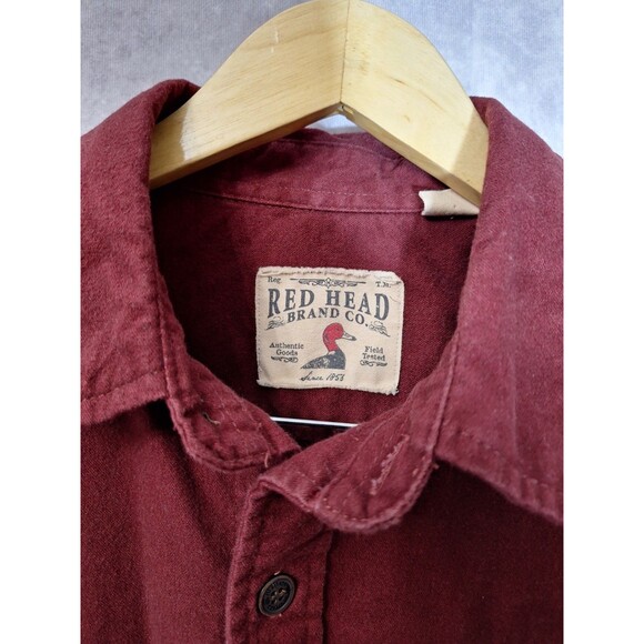 Vintage Red Head Harley Davidson Thick Flannel Shirt Mens XL Tall Button Down - Picture 4 of 12